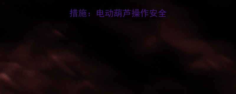 5大危险源及防范措施：电动葫芦操作安全指南（附案例分析）
