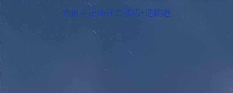 推荐新手必学的扭力扳手正确开口技巧选购避坑指南附实测对比