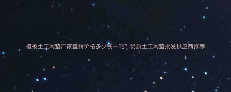 植被土工网垫厂家直销价格多少钱一吨优质土工网垫批发供应商推荐