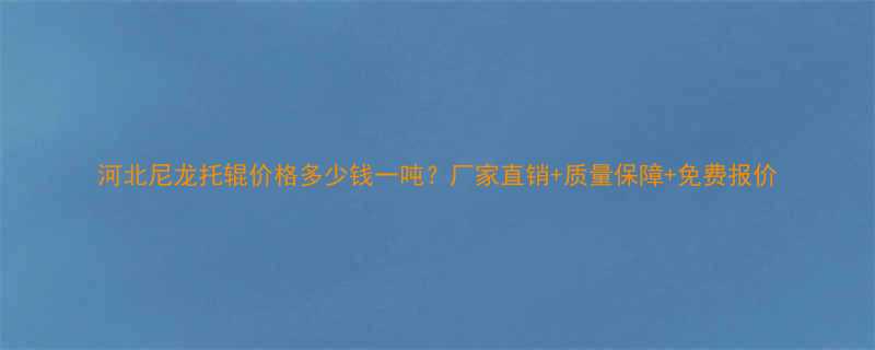 河北尼龙托辊价格多少钱一吨厂家直销质量保障免费报价