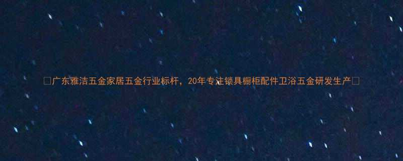 广东雅洁五金家居五金行业标杆20年专注锁具橱柜配件卫浴五金研发生产